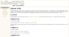 Desktop Screenshot of idlerpg.net